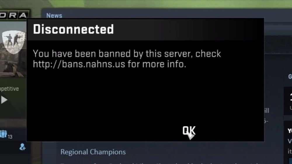 CSGO Community Server Ban